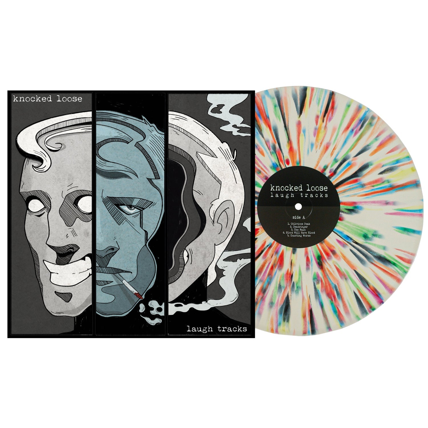 Laugh Tracks - Bone W Rainbow Splatter Vinyl LP – Knocked Loose