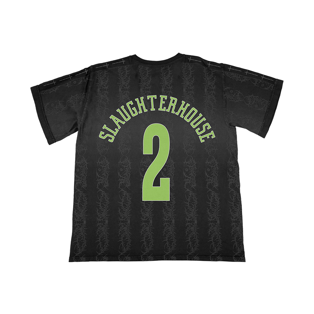 KNOCKED LOOSE SLAUGHTERHOUSE 2 SOCCER JERSEY - BLACK