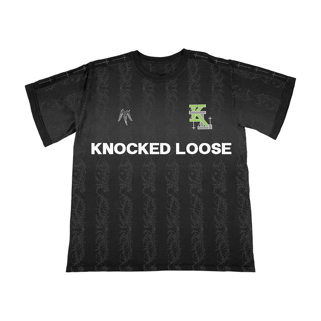 KNOCKED LOOSE SLAUGHTERHOUSE 2 SOCCER JERSEY - BLACK