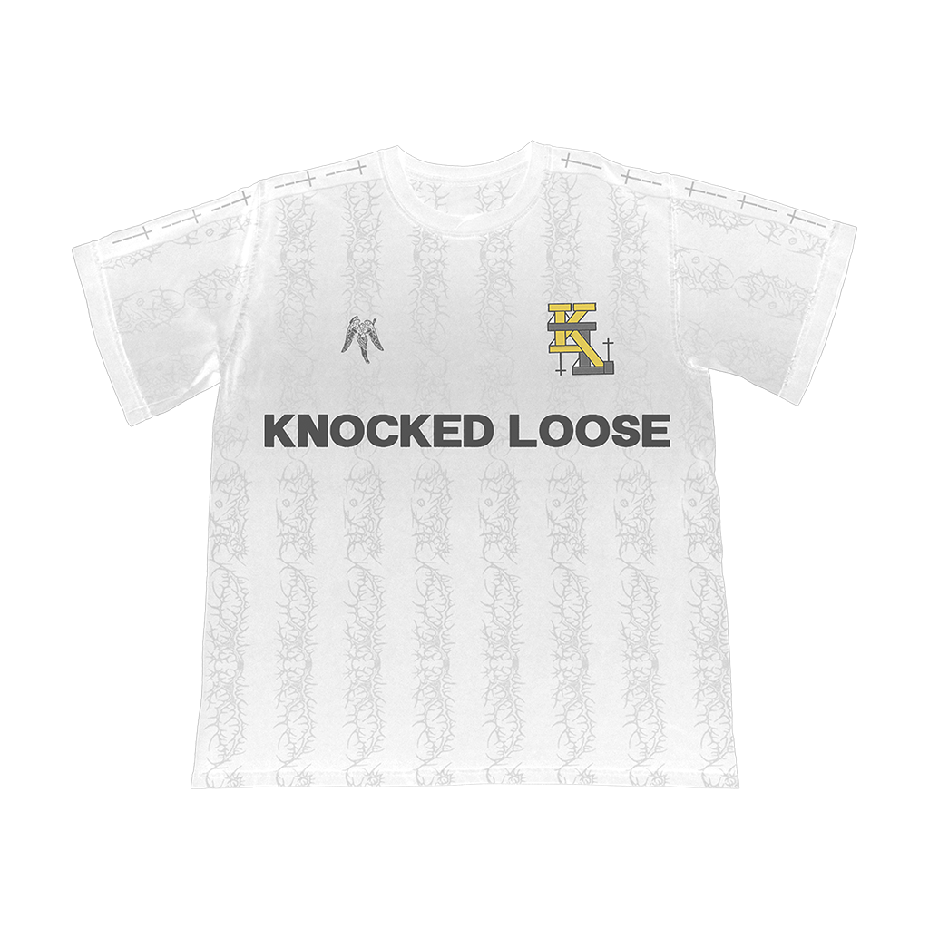 KNOCKED LOOSE SLAUGHTERHOUSE 2 SOCCER JERSEY - WHITE